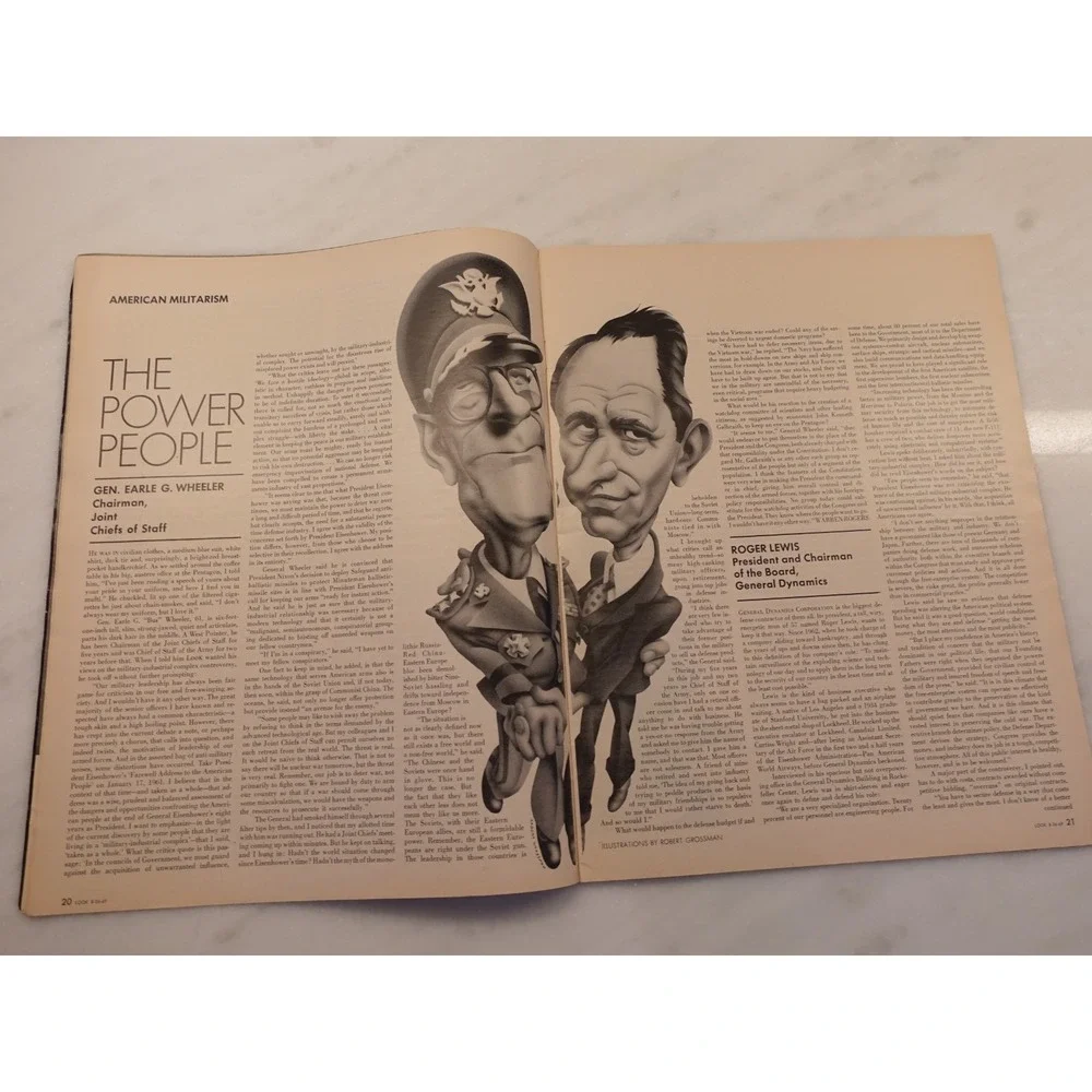 LOOK MAGAZINE AUG 26 1969 Vol 33 #17 Mia Farrow Sinatra US‎ Military War JFK VTG